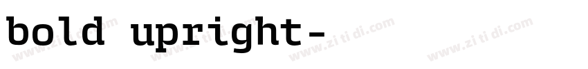 bold upright字体转换